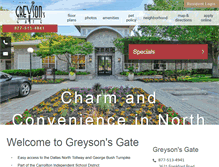 Tablet Screenshot of greysonsgateapts.com